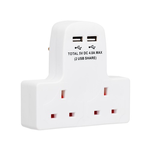 Way adaptor plug - adaptor, double