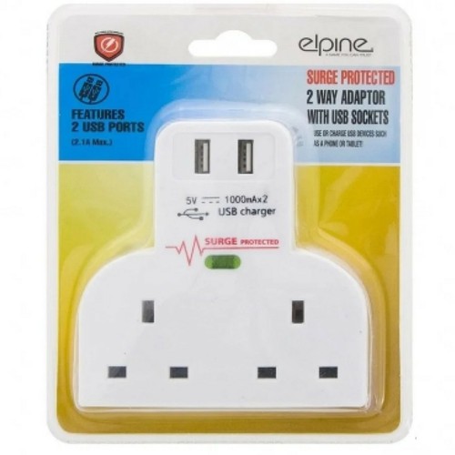 Surge protected gang socket - 2,