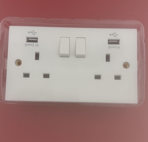 Double gang wall socket - socket, 13a