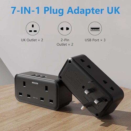 Mscien double plug adapter - mscien,