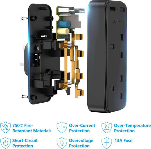 Double plug adapter - plug, with