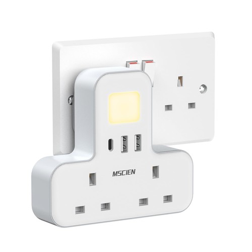 Double plug adaptor with usb - plug,