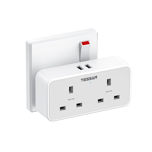 Tessan double plug adapter - tessan,
