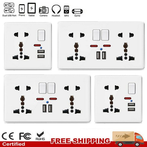 Wall plug socket double gang - plug, 2