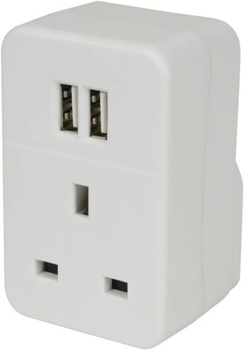 Plug through mains - through, adaptor