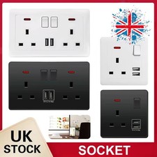 Double Gang Wall Socket 13A