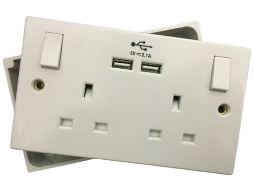 Double gang wall socket - double/, &