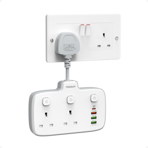 Double plug adapter with - plug,