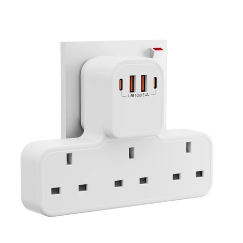 Double plug extension socket - double,